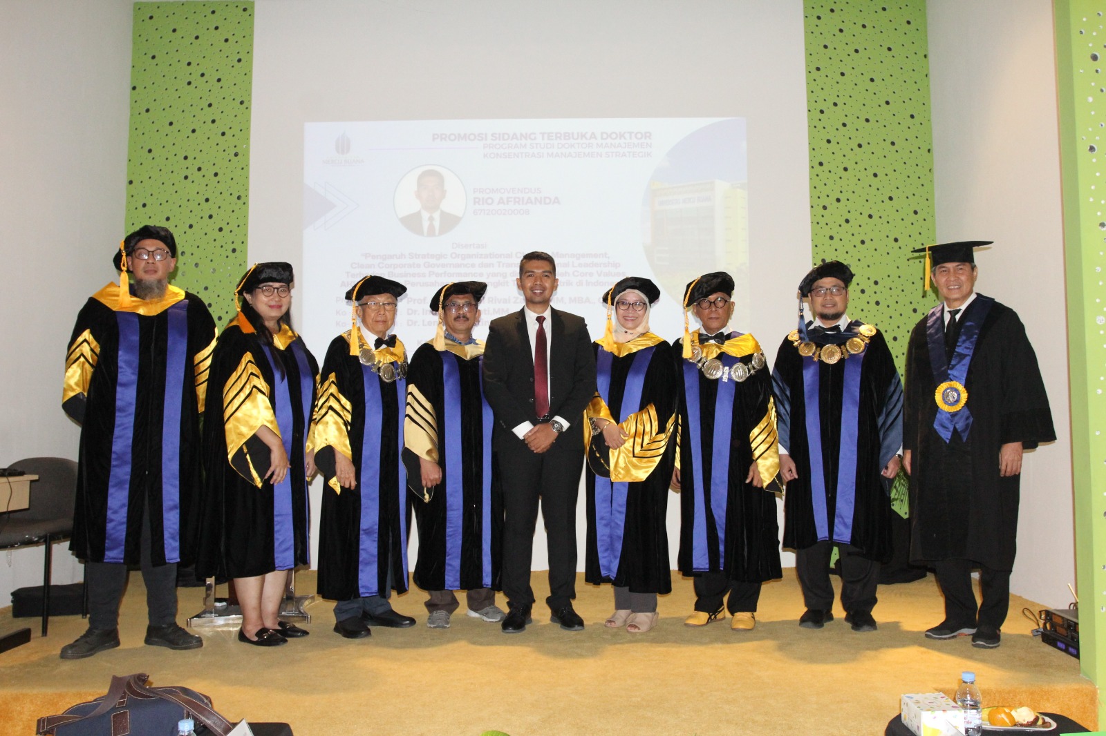 Dr. H. Rio Afrianda, S.T., M.T., yang baru saja meraih gelarnya pada Sidang Terbuka Pascasarjana Universitas Mercu Buana. Dok. Istimewa 